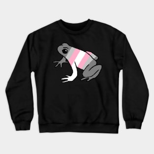 Pixel Demigirl Frog Crewneck Sweatshirt